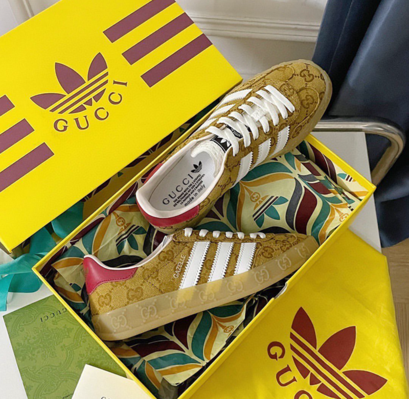 Adidas x Gucci Gazelle GG Beige Brown HQ8851