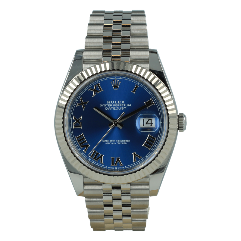 Rolex Datejust 126334 41mm Azzurro Blue Roman Dial