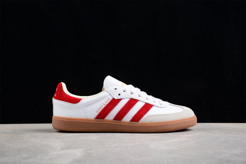 Adidas Samba x Sporty & Rich White Collegiate Burgundy IF5660