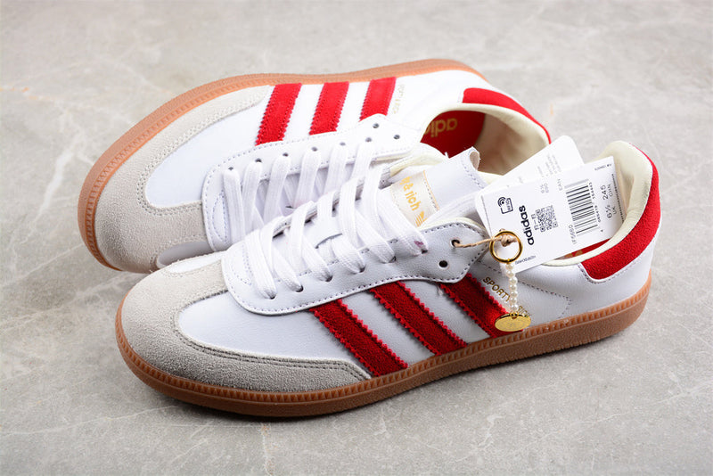 Adidas Samba x Sporty & Rich White Collegiate Burgundy IF5660