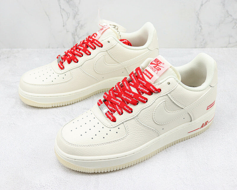 Nike Air Force 1 SUPREME BRANCO / VERMELHO