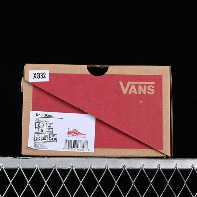 VANS KNU SKOOL WHITE RED