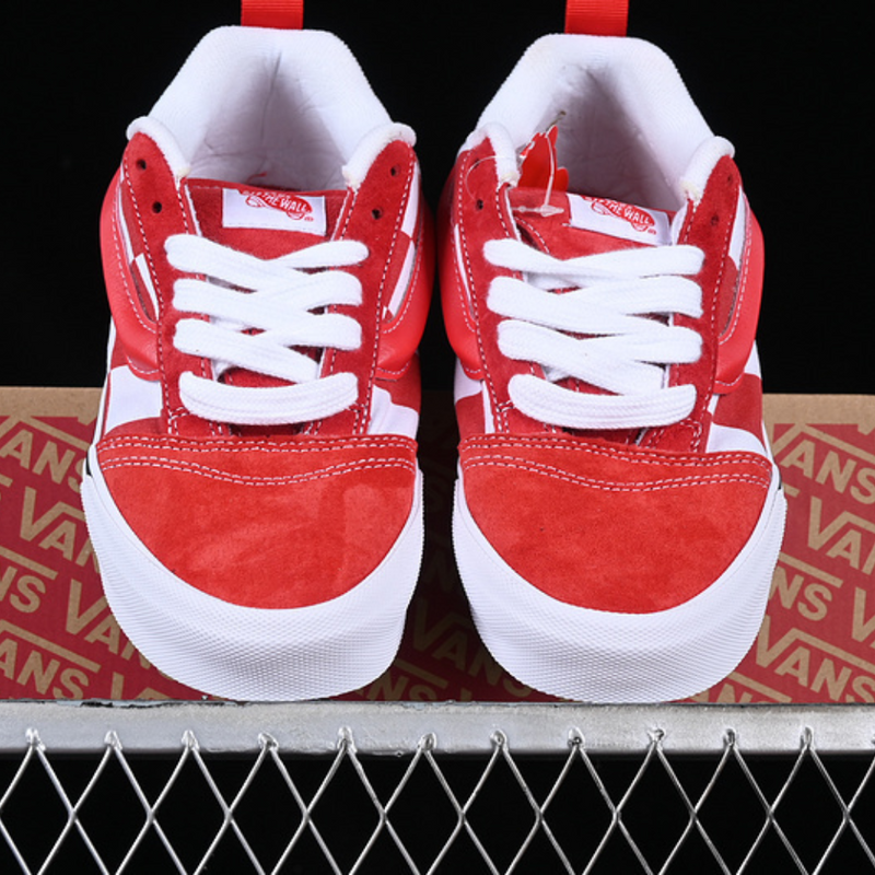 VANS KNU SKOOL WHITE RED