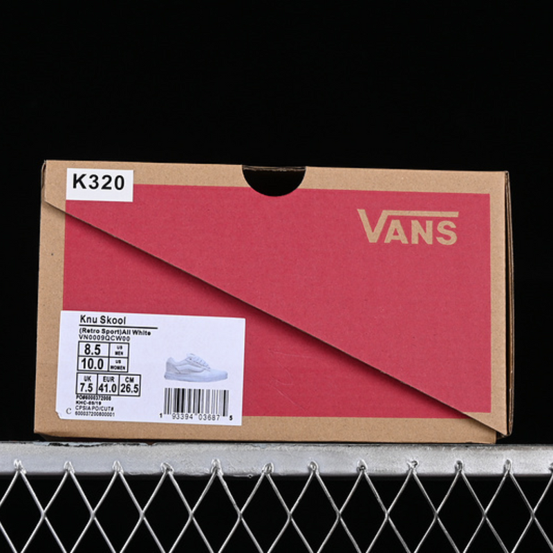 VANS KNU SKOOL WHITE/GREY/BLACK VN0009QCW00